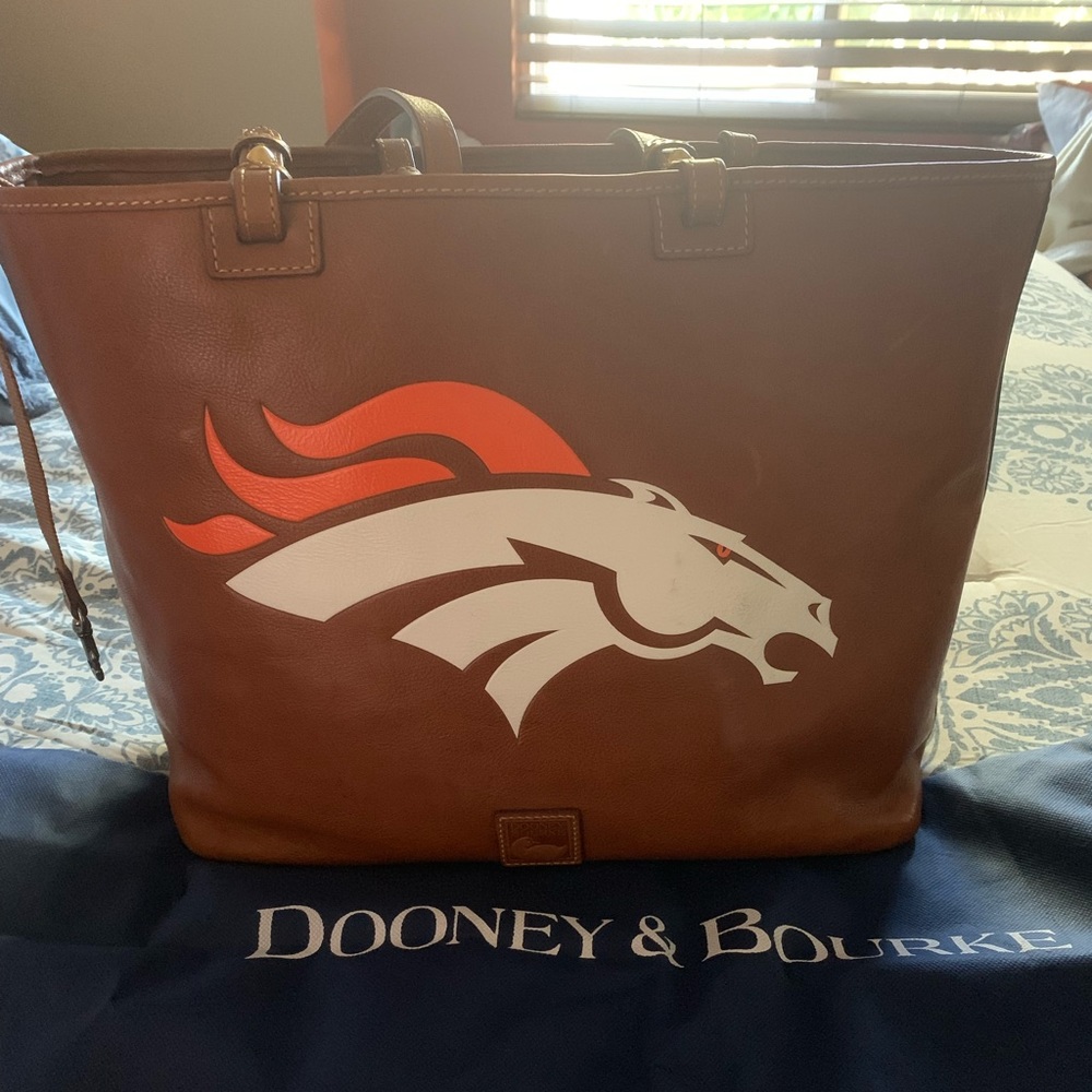 Authentic Dooney&Bourke leather Denver Broncos bag